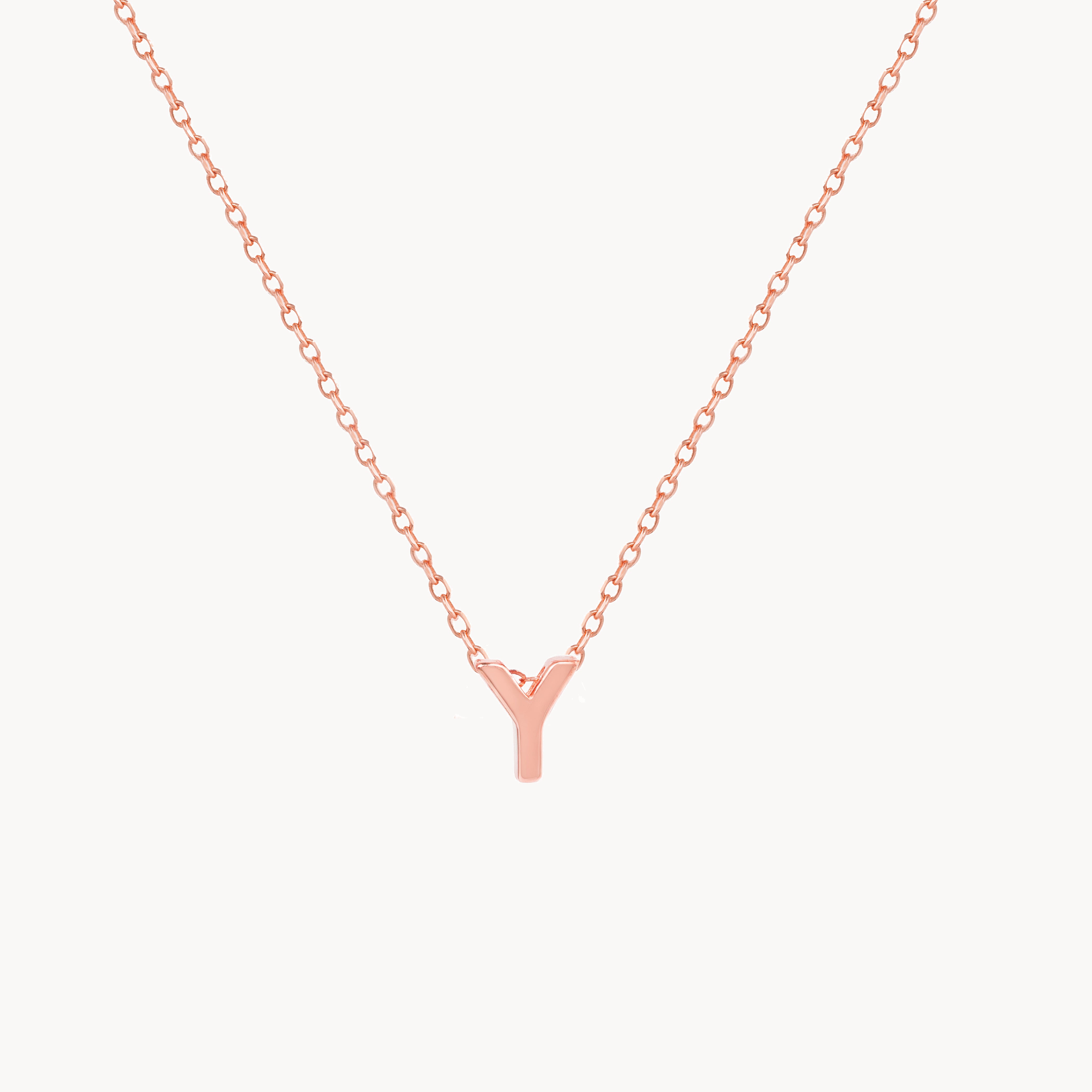 Alphabet Necklace - Rose gold