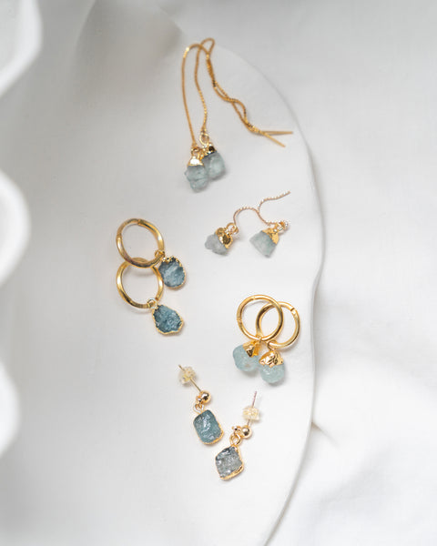 Aquamarine Earrings | March Birthstone
