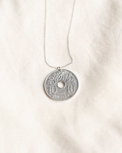 Greece | Grapes Coin Pendant