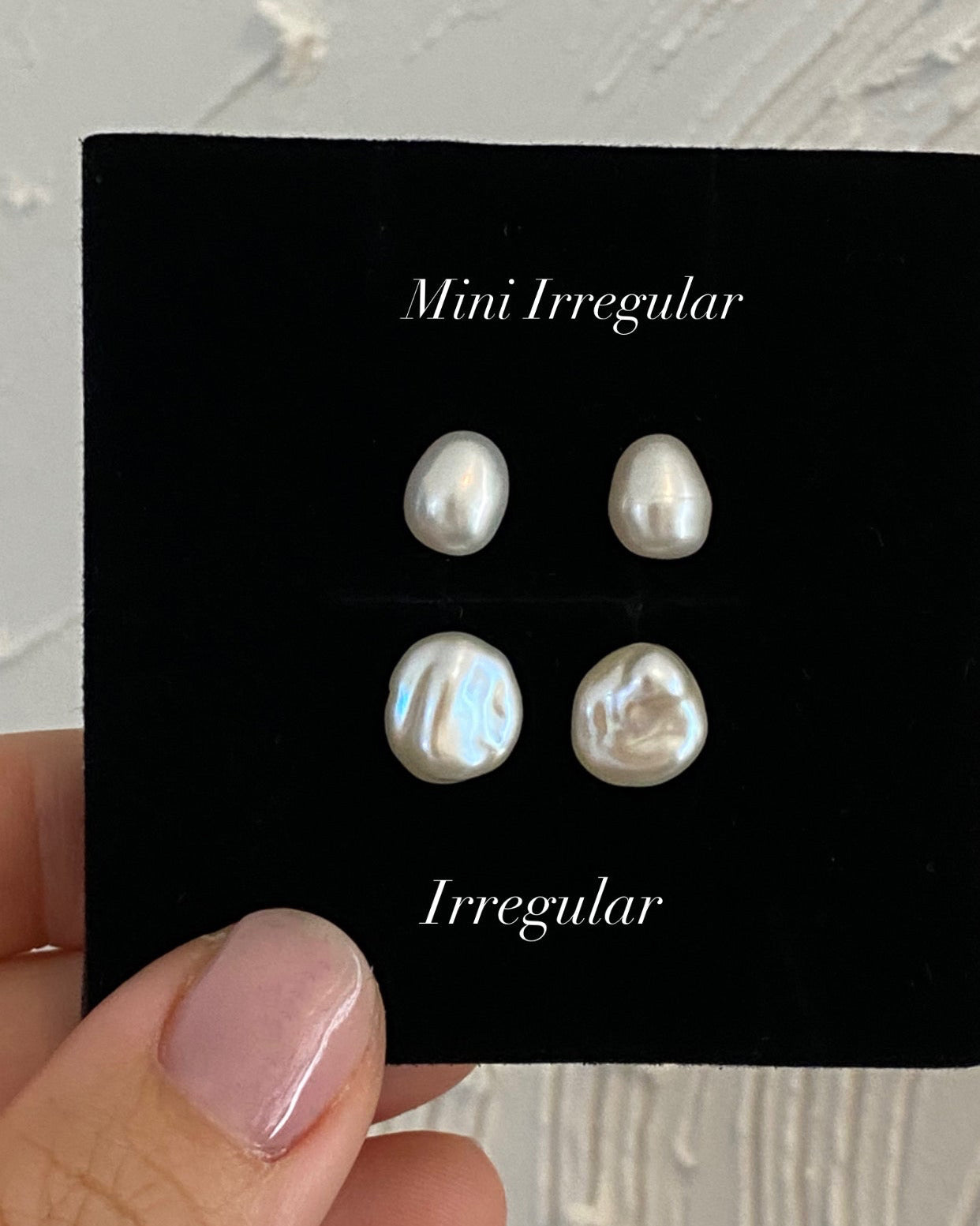 Irregular Pearl Studs | Solid Gold